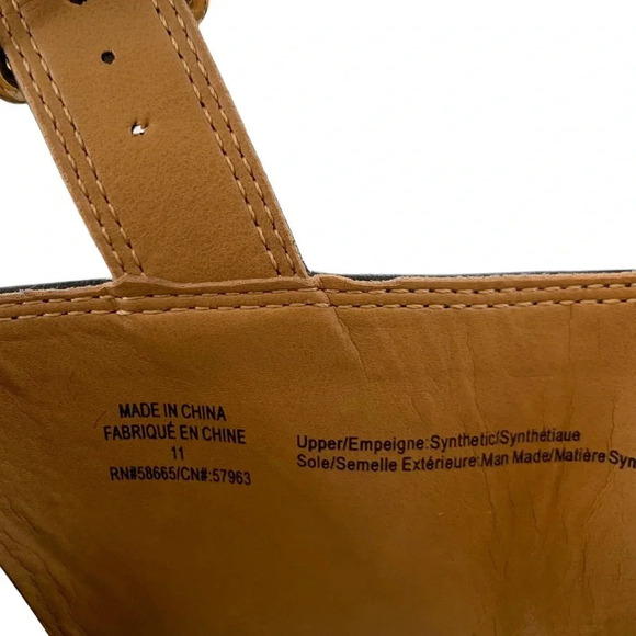 NORDSTROM 14th & Union Sandal Asher Block Heel Black Size 11 NWT - Picture 10 of 11